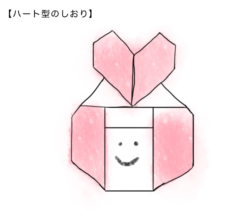 ハート型のしおり