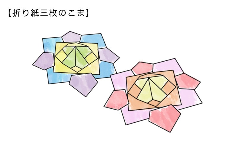 折り紙三枚のこま