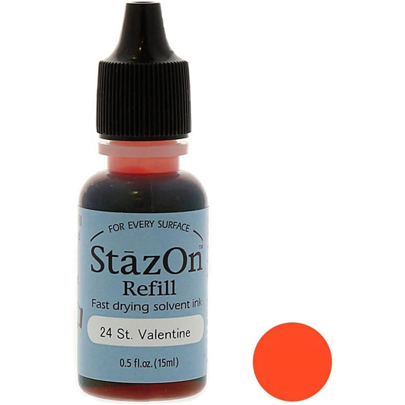 ツキネコ ステイズオン インカー オールマイティーインクパッド 金属 プラスチック 皮革 15ml St.Valentine 1個（ご注文単位1個）【直送品】