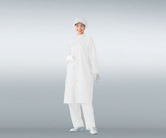 アズワン 無塵衣AS207C(男女兼用コート) ホワイト LL AS207C LL 1着(ご注文単位1着)【直送品】