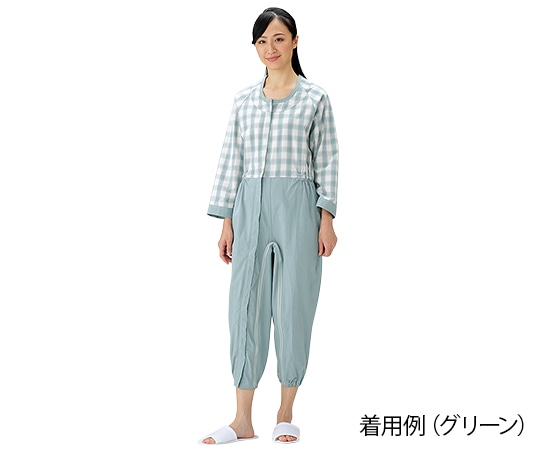 アズワン 制菌前開き介護用ねまき （ロック機能付） ピンク／LL　LLサイズ ピンク色 1枚（ご注文単位1枚）【直送品】