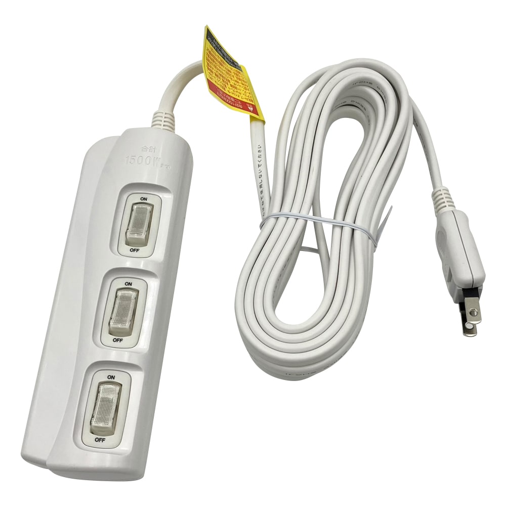 アズワン OAタップ コード5m コンセント3個口 SK-3S05W 1個(ご注文単位1個)【直送品】