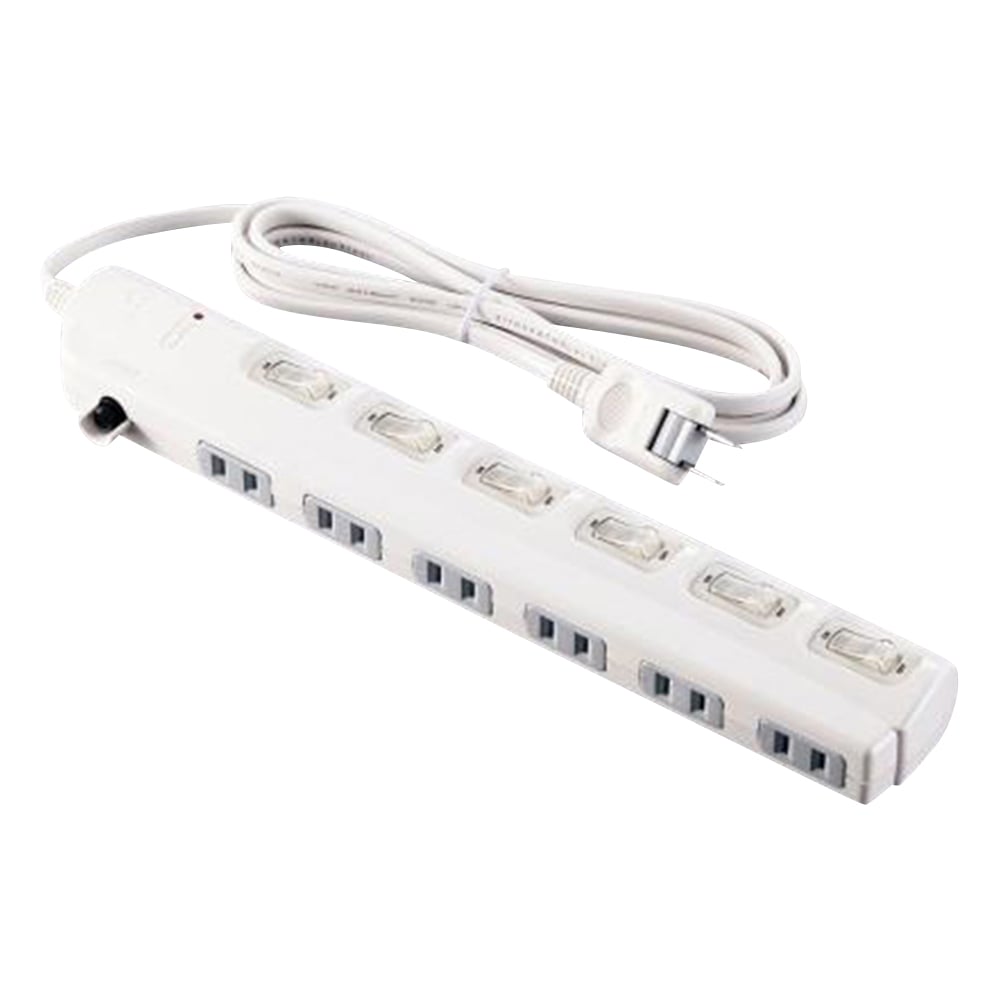 アズワン OAタップ コード2m コンセント6個口 SK-6S02W 1個(ご注文単位1個)【直送品】