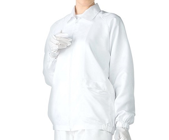 アズワン 無塵衣AS203C(男女兼用上着) ホワイト 4L 1着(ご注文単位1着)【直送品】