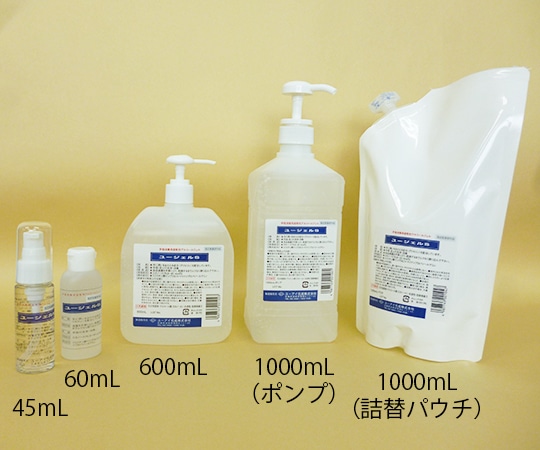 ユーアイ化成 手指殺菌消毒用速乾性アルコールジェルタイプ ユージェルS ポンプ 1000mL　5206 1本（ご注文単位1本）【直送品】
