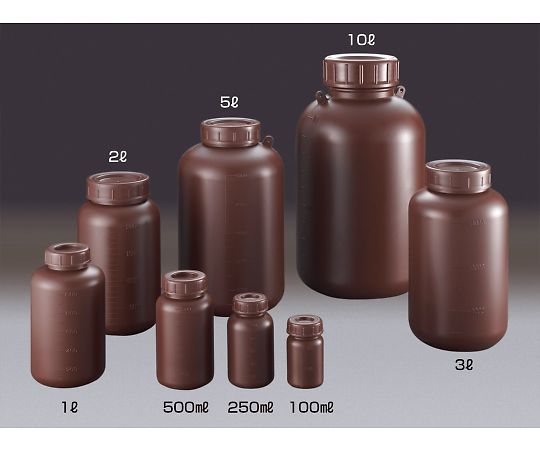 サンプラテック PE広口遮光瓶 1L 02913 1本(ご注文単位1本)【直送品】