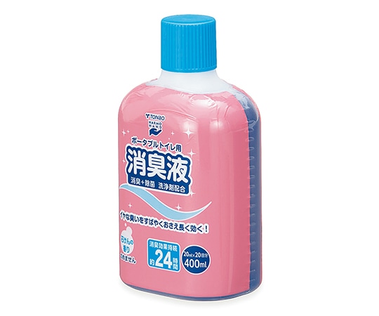 新輝合成 ポータブルトイレ用消臭液 石けんの香り 400mL 24本入 1箱(ご注文単位1箱)【直送品】