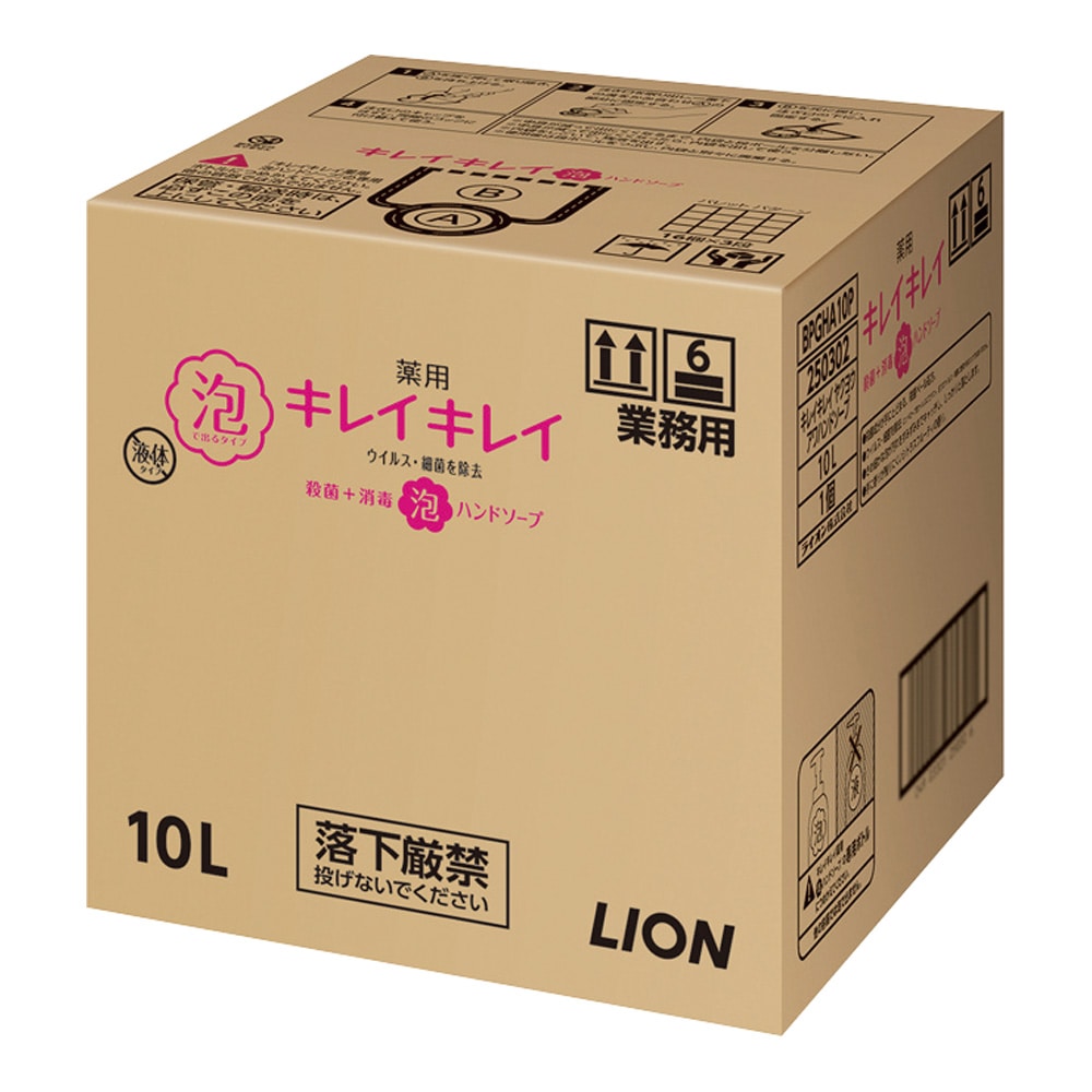 ライオンハイジーン キレイキレイ薬用泡ハンドソープ 10L 1本(ご注文単位1本)【直送品】