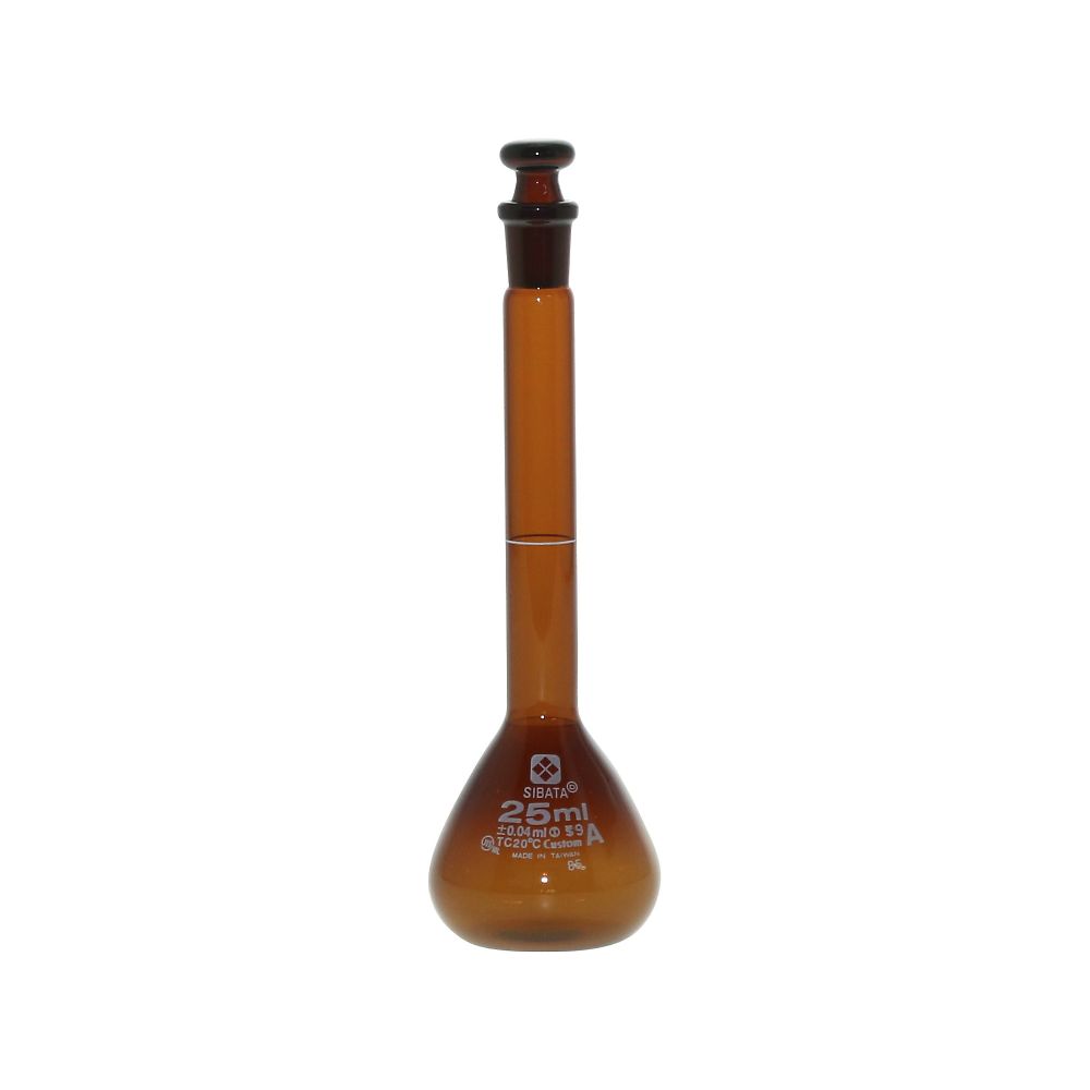 柴田科学 メスフラスコ (全量フラスコ・カスタムA) 茶 25mL 026100-25 1個(ご注文単位1個)【直送品】