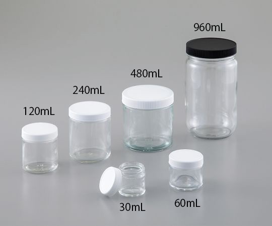 Qorpak 広口ガラス瓶（クリーン処理済）　120mL　24本入　 1箱（ご注文単位1箱）【直送品】