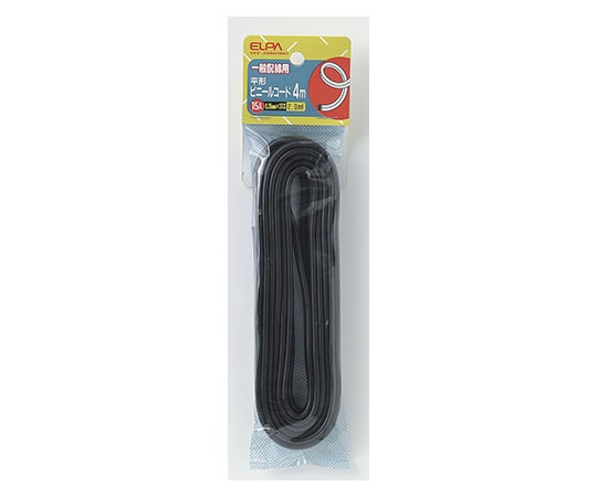 ELPA ビニールコード4m ブラック VFF-204H(BK) 1個(ご注文単位1個)【直送品】