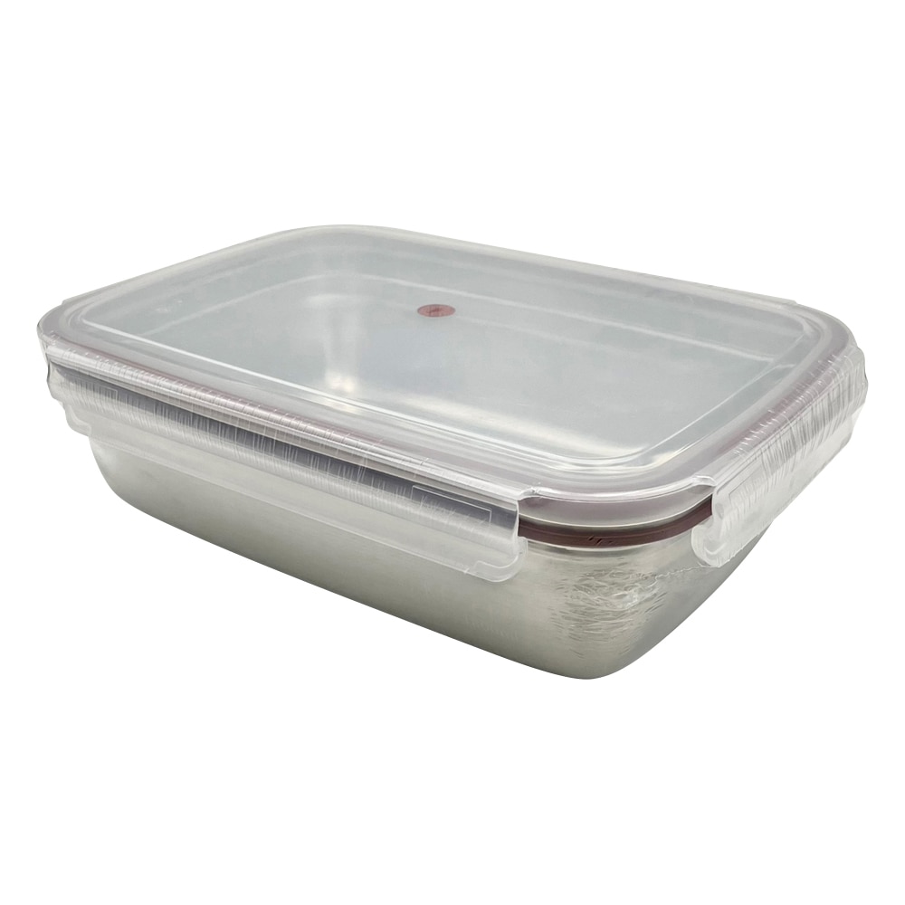 アズワン ステンレス角型容器(ロックタイプ) 1800mL No.7 1個(ご注文単位1個)【直送品】