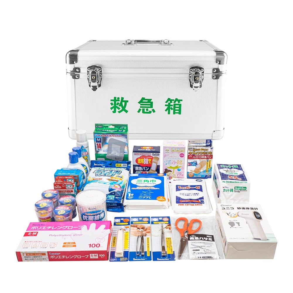 日進医療器 リーダーアルミ防災用救急セット 20人用 782617 1個(ご注文単位1個)【直送品】