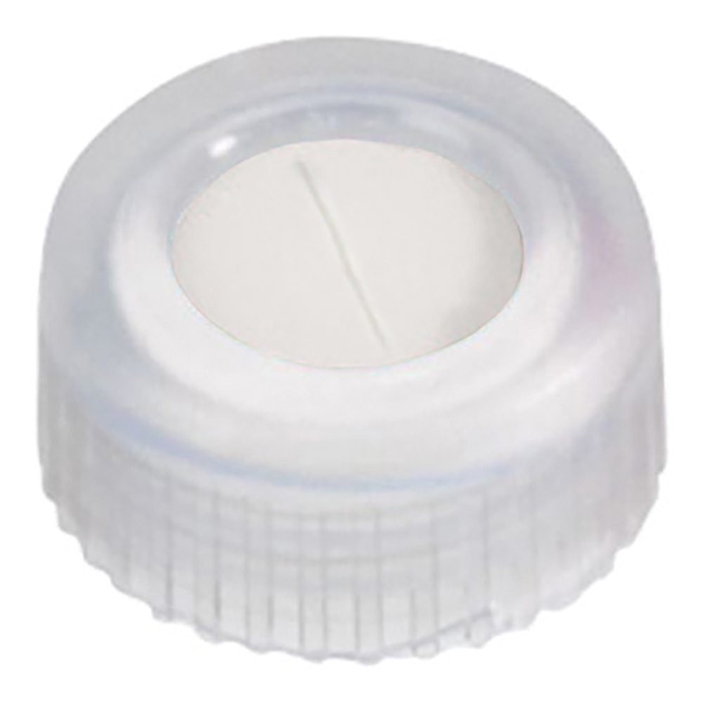 LLG Labware オートサンプラー用バイアルキャップ (キャップ規格9-425用) 透明スクリューキャップ+スリットセプタム (PTFE/シリコン) 100個入7200809 1袋 (ご注文単位1袋) 【直送品】