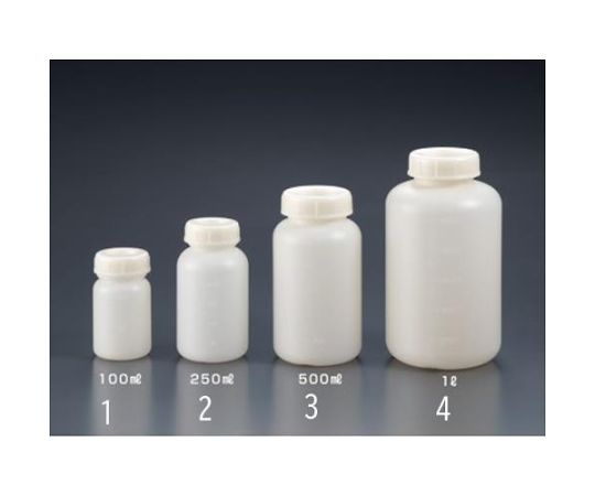 アズワン φ 78x151mm/ 500ml 広口ポリ容器 (帯電防止) EA508CB-3 1本 (ご注文単位1本) 【直送品】