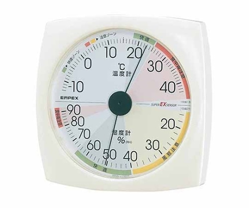 エンペックス気象計 高精度UD温・湿度計 130×130×21mm 140g (ブリスター) EX-2811 1個 (ご注文単位1個) 【直送品】