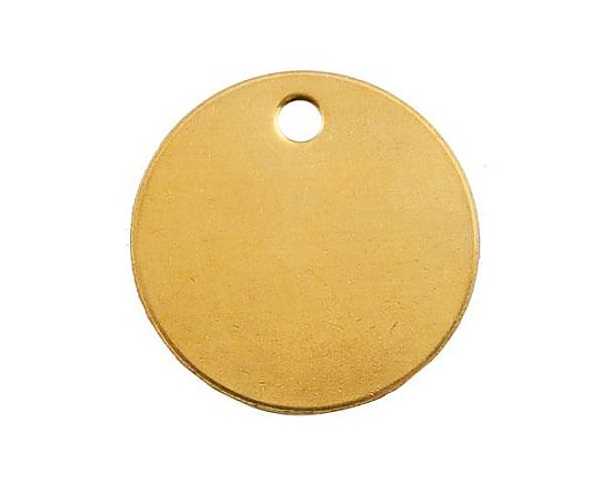 エスコ 25mm タグブランク(真鍮 丸/10枚) EA591HG-11 1PACK(ご注文単位1PACK)【直送品】