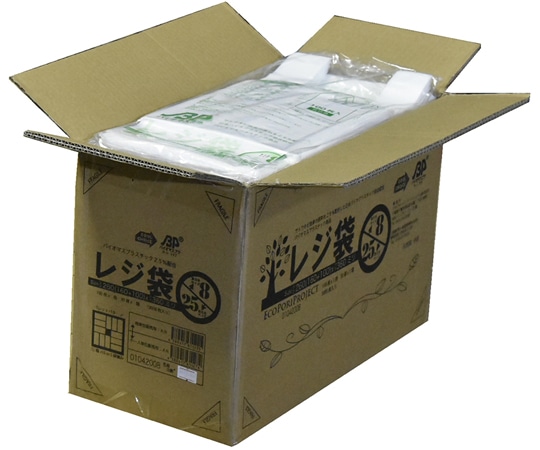 紺屋商事 箱売:バイオマスレジ袋乳白 E8W25 1箱(100枚×30冊) 0.013×160(260)×360 01043008 1箱(ご注文単位1箱)【直送品】