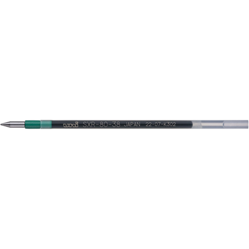 三菱鉛筆 ジェットストリーム 替芯 0.38mm 緑 SXR8038K.6 1本(ご注文単位1本)【直送品】