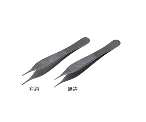 日本フリッツメディコ 一般ピンセット アドソン 12cm 有鈎 E440-665 1本（ご注文単位1本）【直送品】