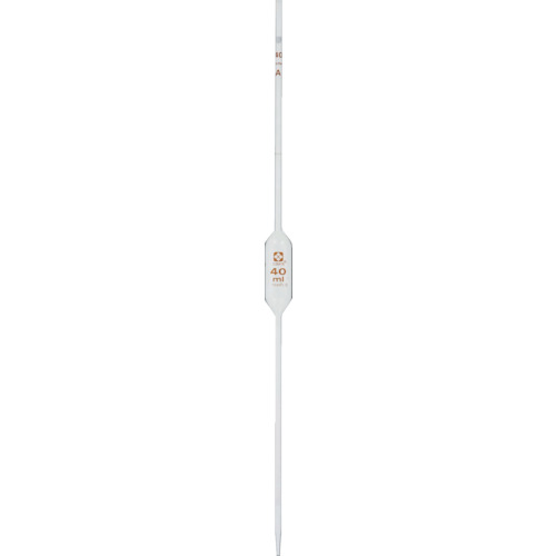 トラスコ中山 SIBATA ホールピペット スーパーグレード 40ml 白(ご注文単位1本)【直送品】