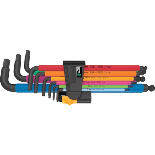 トラスコ中山 Wera 六角棒レンチセット2 9本組(インチサイズ)(ご注文単位1セット)【直送品】