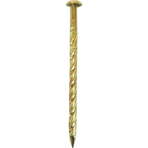 トラスコ中山 ダイドーハント HP 真鍮釘 スクリュー 丸頭 2.7x50 8本入(ご注文単位1パック)【直送品】