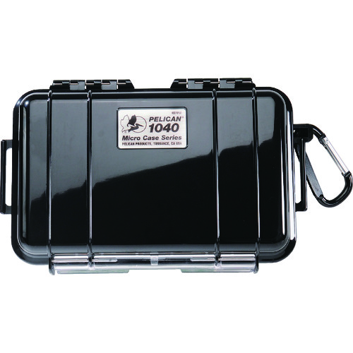 トラスコ中山 PELICAN マイクロケース 1040 黒×黒 149×103×54(ご注文単位1個)【直送品】