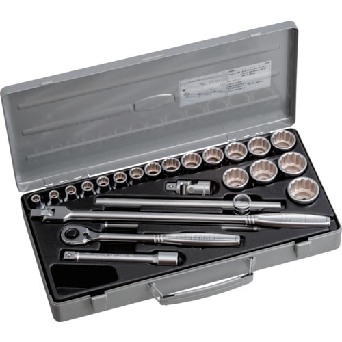 トラスコ中山 TONE ソケットレンチセット 差込角12.7mm 25点セット(ご注文単位1セット)【直送品】