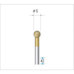 トラスコ中山 ナカニシ チタンコート超硬カッター 球(シングルカット) 刃径5mm 刃長5mm(ご注文単位1本)【直送品】