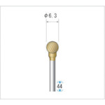トラスコ中山 ナカニシ チタンコート超硬カッター 球(シングルカット)刃径6.3mm刃長6.3mm（ご注文単位1本）【直送品】