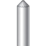 トラスコ中山 ナカニシ チタンコート超硬カッター テーパー(シングルカット) 刃径6.0mm 刃長3.0mm(ご注文単位1本)【直送品】