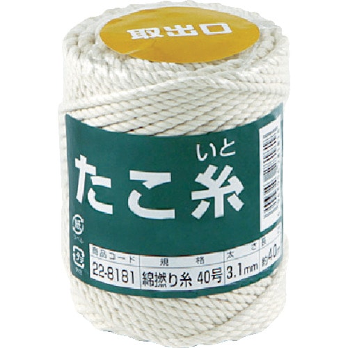 トラスコ中山 高木 たこ糸 綿撚り糸 #40(ご注文単位1巻)【直送品】