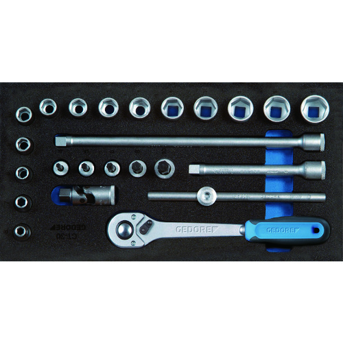 トラスコ中山 GEDORE ソケットレンチセット3/8 1500CT1‐30(ご注文単位1セット)【直送品】