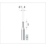 トラスコ中山 ナカニシ 超硬カッター 円筒(シングルカット・エンドカット付) 刃径1.4mm 刃長4mm（ご注文単位1本）【直送品】