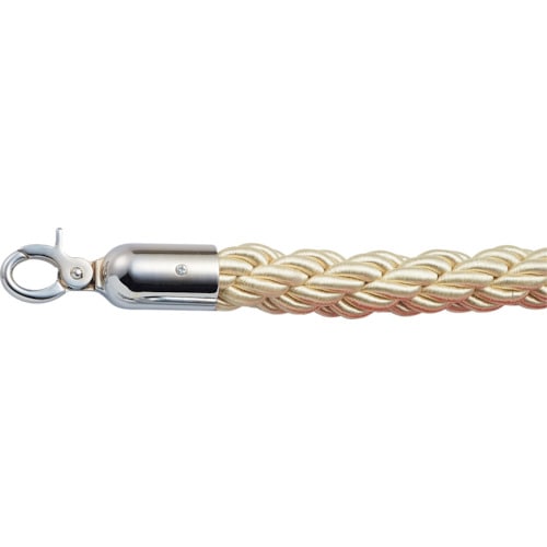 トラスコ中山 緑十字 パーテーションスタンド用ロープ(カラビナフック) 白 BA40-W 30Φ×1500(ご注文単位1本)【直送品】