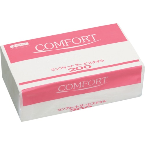 トラスコ中山 クレシア コンフォートタオル200(ご注文単位1ケース)【直送品】