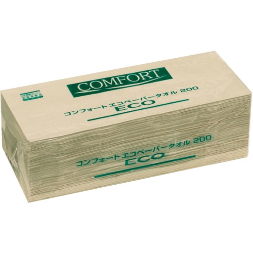 トラスコ中山 クレシア コンフォートエコペーパータオル200(ご注文単位1ケース)【直送品】