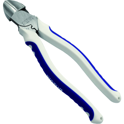 トラスコ中山 ビクター ハイグレード ハイパワー偏心電工ニッパ(薄刃)(エラストマーG) 791-8135(ご注文単位1個)【直送品】