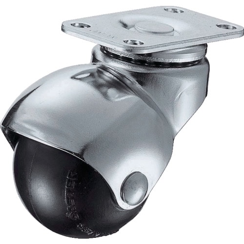 トラスコ中山 ハンマー プレート式 旋回式ゴム車輪 40mm(ご注文単位1個)【直送品】