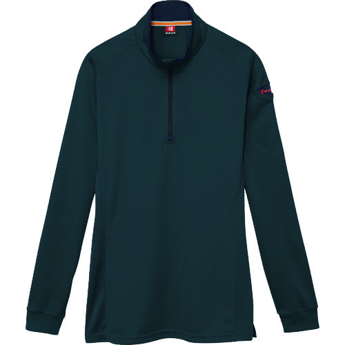 トラスコ中山 バ-トル 長袖ジップシャツ 413-17-L クーガー(ご注文単位1着)【直送品】