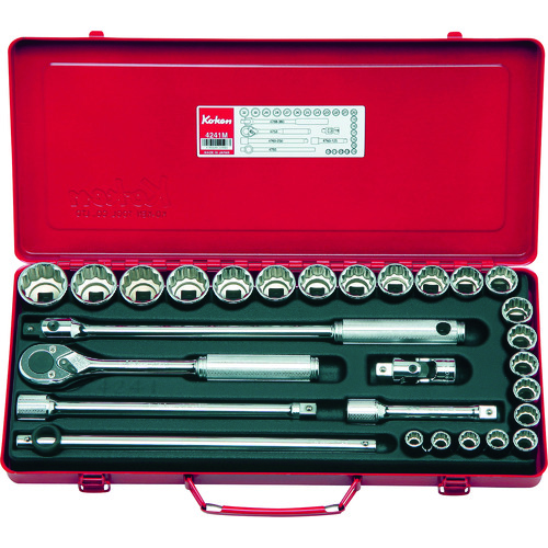 トラスコ中山 コーケン ソケットセット 差込角12.7mm 395-7225(ご注文単位1セット)【直送品】