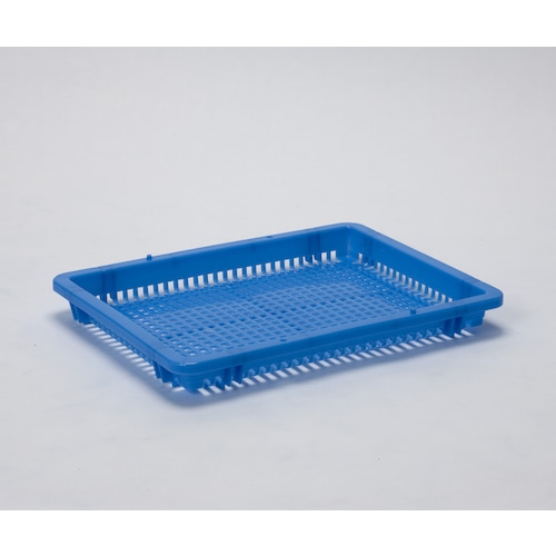 トラスコ中山 SANKO pla 559555 ワイドバスケット ハーフ B ブルー (ご注文単位1台)【直送品】