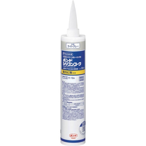 トラスコ中山 コニシ ボンドシリコンコーク 防かび剤入330ml ライトグレー#59087(ご注文単位1本)【直送品】