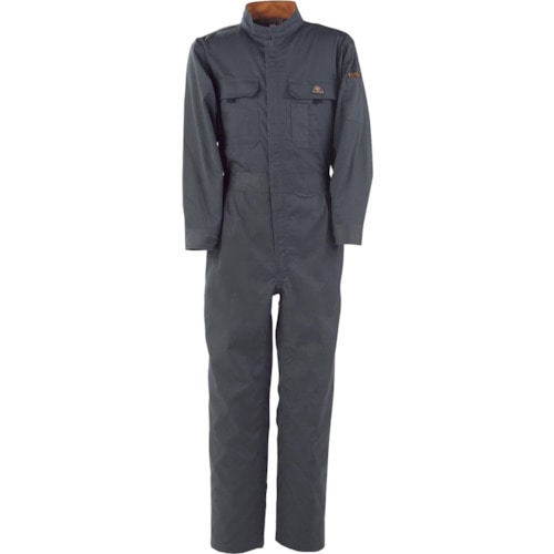 トラスコ中山 カジメイク T/C長袖つなぎ服 チャコールグレー S(ご注文単位1着)【直送品】