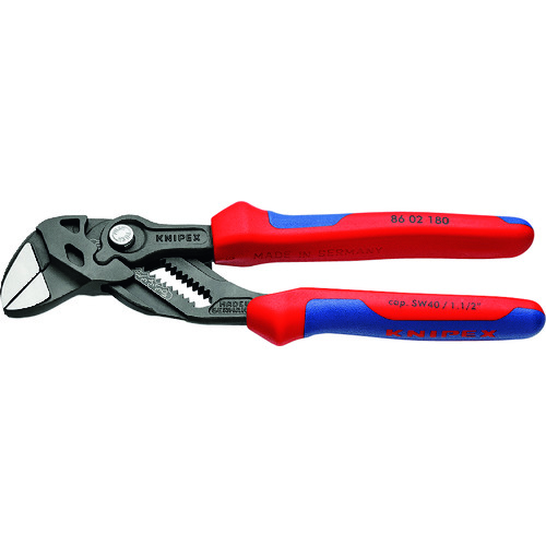 トラスコ中山 KNIPEX プライヤーレンチ コンフォートハンドル 180mm 195-5265(ご注文単位1個)【直送品】