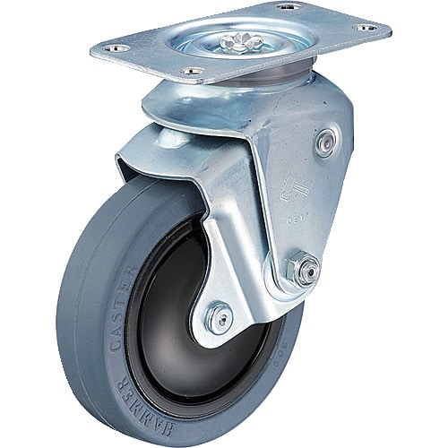 トラスコ中山 ハンマー クッションキャスター旋回式ゴム車輪100mm 線径2.9mm(ご注文単位1個)【直送品】