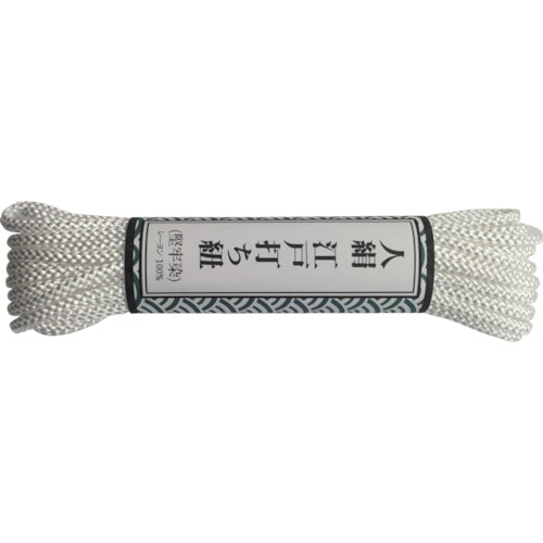 トラスコ中山 ユタカメイク 江戸打ち紐 細丸 約5.5m 白(ご注文単位1巻)【直送品】