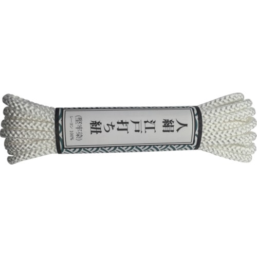 トラスコ中山 ユタカメイク 江戸打ち紐 中丸 約3m 白(ご注文単位1巻)【直送品】