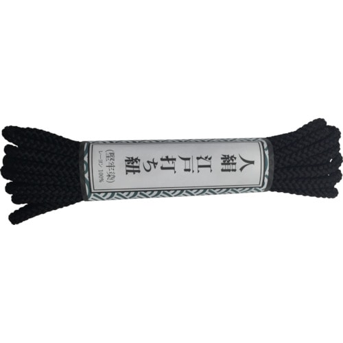 トラスコ中山 ユタカメイク 江戸打ち紐 中丸 約3m 黒(ご注文単位1巻)【直送品】